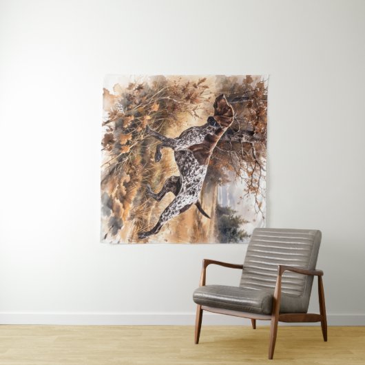 Tenture  German Shorthaired Pointer  (En situation (horizontale))