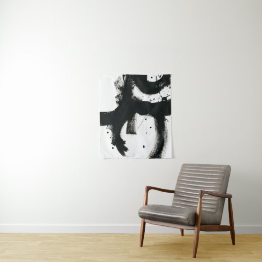 Tenture Gesture en Onyx - Trucs de peinture noir (En situation)