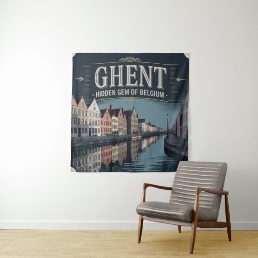 Tenture Ghent – Hidden Gem of Belgium (En situation)