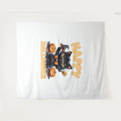 Tenture Ghost Cat Tee, Chemise Halloween, Éffrayante migno (Devant (Horizontal))