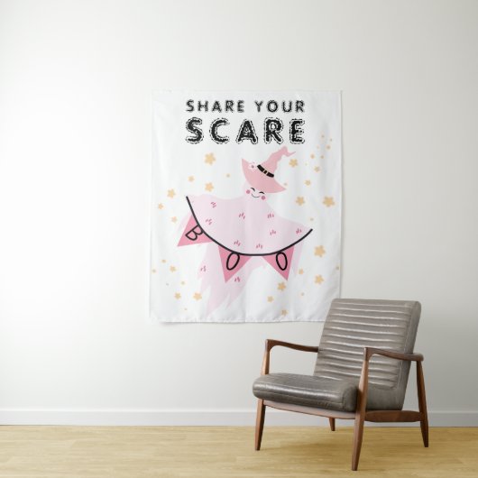 Tenture Ghost Pastel Halloween Décor Photo Booth fond (En situation)