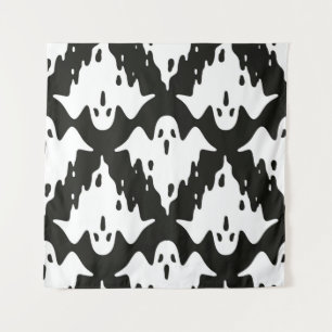 Tenture Ghost sans couture motif Halloween vintage éffraya