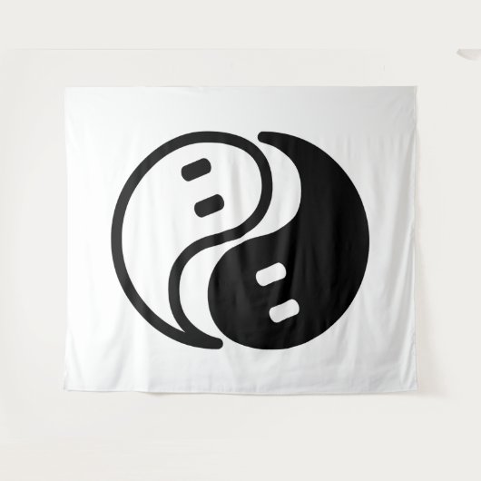 Tenture Ghost Yin Yang (Devant (Horizontal))
