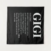 Tenture Gigi Définition Grandma Fête des mères Cadeaux Fem (Devant (Horizontal))