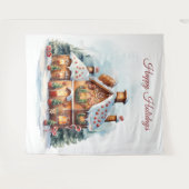 Tenture Gingerbread House Holiday Backdrop (Devant (Horizontal))