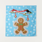 Tenture Gingerbread, Snowflakes et Birds (Devant)