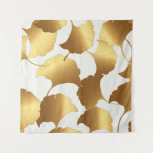 Tenture Ginkgo Or : Conception de luxe vintage.
