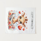 Tenture Girafe Avion Anniversaire (Devant (Horizontal))