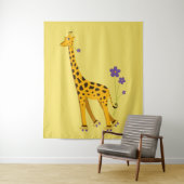 Tenture Girafe de patinage drôle mignonne de bande (En situation)
