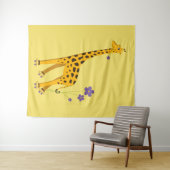 Tenture Girafe de patinage drôle mignonne de bande (En situation (horizontale))