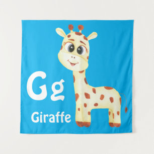 Tenture Girafe personnaliser ABC : Lettre G - Ajoutez votr