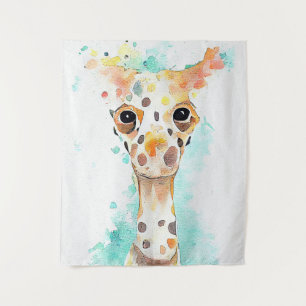 Tenture Giraffe Animal sauvage Nature Aquarelle Peinture A