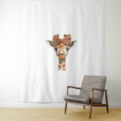 Tenture Giraffe Boho Fleur sauvage Coquette Bow Maman Mère (En situation)
