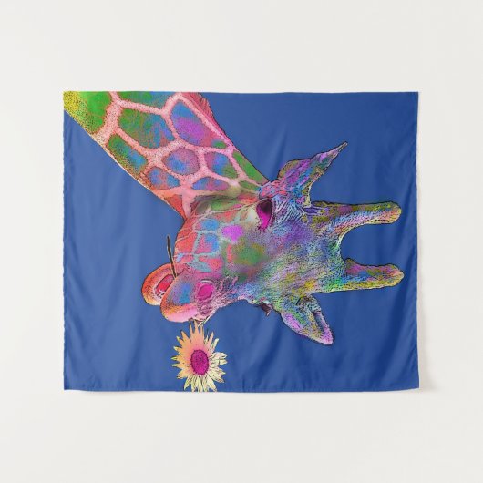 Tenture Giraffe d'art pop (Devant (Horizontal))