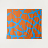 Tenture Giraffe Imprimer Cyan orange (Devant (Horizontal))