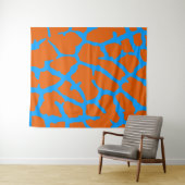Tenture Giraffe Imprimer Cyan orange (En situation (horizontale))