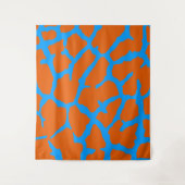 Tenture Giraffe Imprimer Cyan orange (Devant)