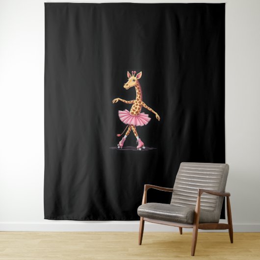 Tenture Giraffe Sur Patins À Roulettes En Débardeur Tutu R (En situation)