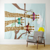 Tenture Giraffes en lunettes de soleil (En situation (horizontale))