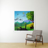 Tenture Girl & Squirrel In Wildlife (En situation)