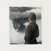 Tenture Girl with clouds (Devant)