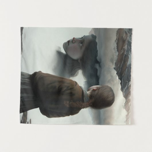 Tenture Girl with clouds (Devant (Horizontal))