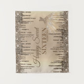 Tenture Girly Glam Glitter Drips Spark Anniversaire 16 ans (Devant)