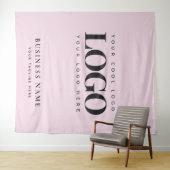 Tenture Girly Pink Entreprise Logo d'entreprise Contexte d (En situation (horizontale))