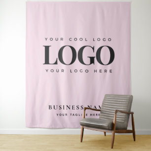 Tenture Girly Pink Entreprise Logo d'entreprise Contexte d