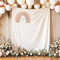 GITA Pastel Boho Baby shower arc-en-ciel