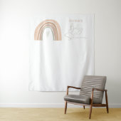 Tenture GITA Pastel Boho Baby shower arc-en-ciel (En situation)