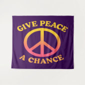 Tenture 'Give Peace a Chance' Tapestry (Devant (Horizontal))