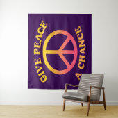 Tenture 'Give Peace a Chance' Tapestry (En situation)