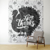 Tenture Give Thanks Turkey Thanksgiving Vintage (En situation)