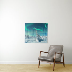 Tenture Glace et neige   Northern Lights, Laponie, Finland