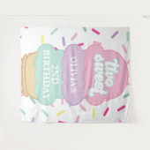 Tenture Glace et Paillettes Deux Douces 2ème Anniversaire (Devant (Horizontal))