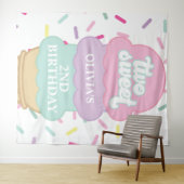 Tenture Glace et Pépites Deux Douce 2ème Anniversaire (En situation (horizontale))