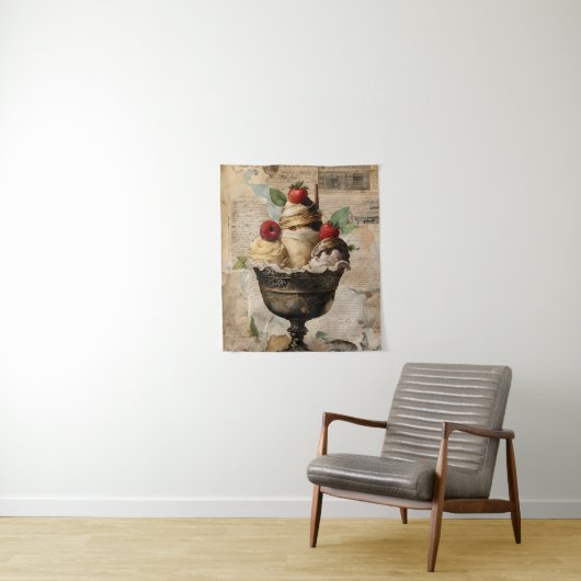 Tenture Glace Sundae Collage (En situation)