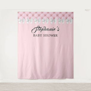 Tenture Glam Blush rose Fancy Tiffany Baby shower à thème