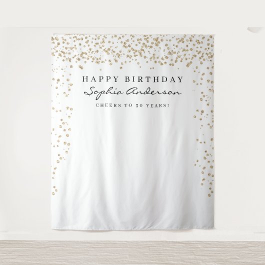 Tenture Glam Gold Confetti Anniversaire Contexte Quel que (Devant)
