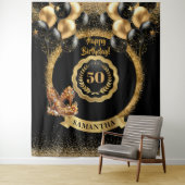 Tenture Glam Gold High Heels 50e Anniversaire bannière (En situation)