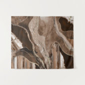 Tenture Glam Parties scintillant or Brown en marbre Agate  (Devant (Horizontal))