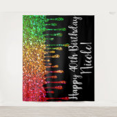 Tenture Glam Rasta Rainbow Parties scintillant Drivers Par (Devant)