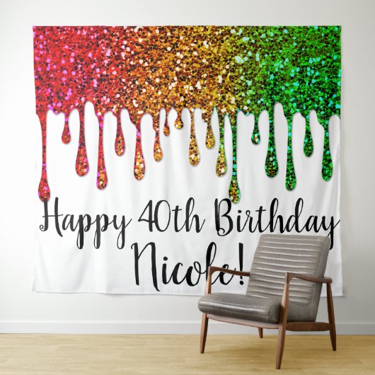 Tenture Glam Rasta Rainbow Parties scintillant Drivers Par (En situation (horizontale))