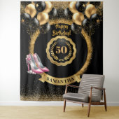 Tenture Glamour 50e anniversaire Rose Gold talons hauts (En situation)