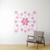 Tenture Glamour Fleur Rose- (En situation (horizontale))