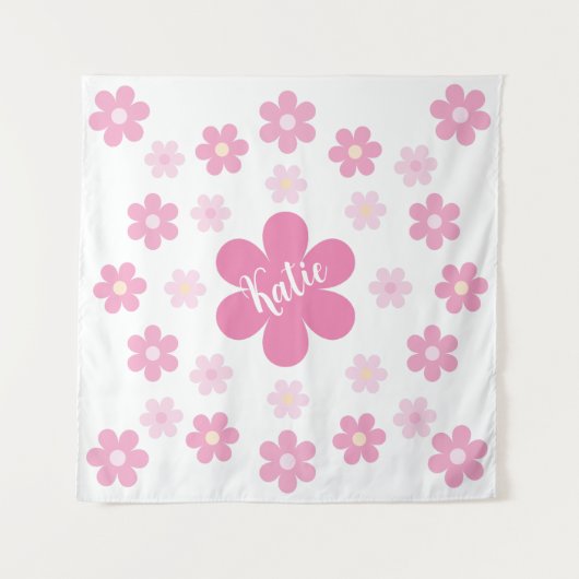Tenture Glamour Fleur Rose- (Devant)