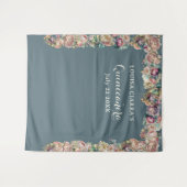 Tenture Glamour Or Éperche Florale Quinceanera (Devant (Horizontal))