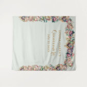 Tenture Glamour Or Éperche Peony Quinceanera (Devant (Horizontal))