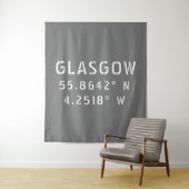 Tenture Glasgow Écosse Latitude & Longitude (En situation)